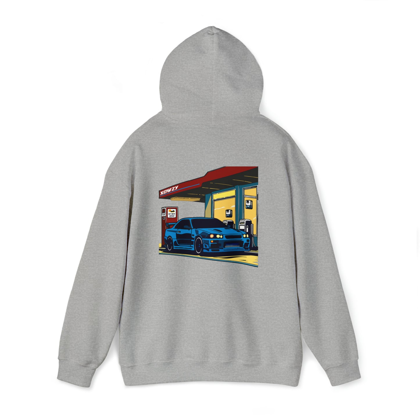 GTR R34 - Gas Station - Hooded Sweatshirt