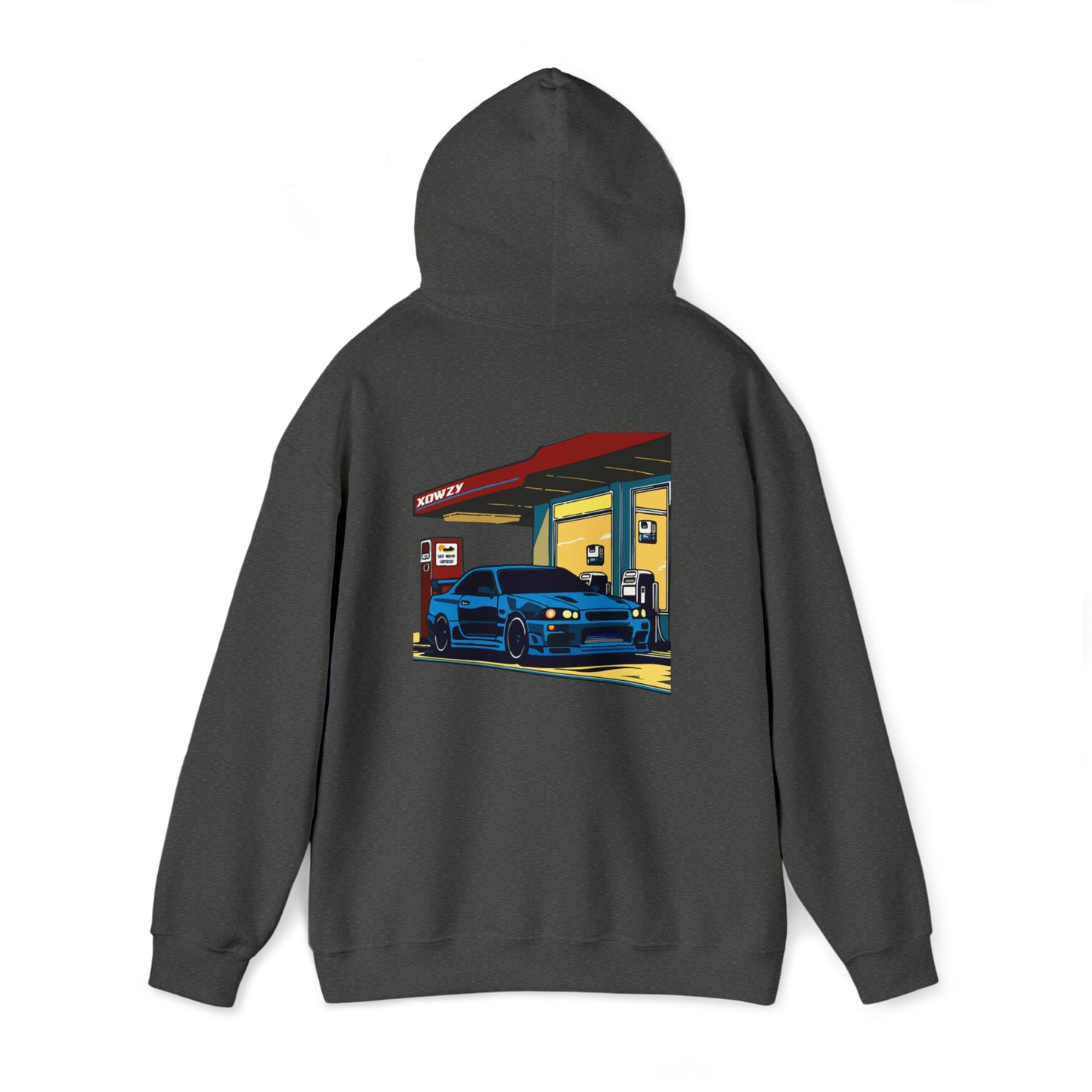 GTR R34 - Gas Station - Hooded Sweatshirt