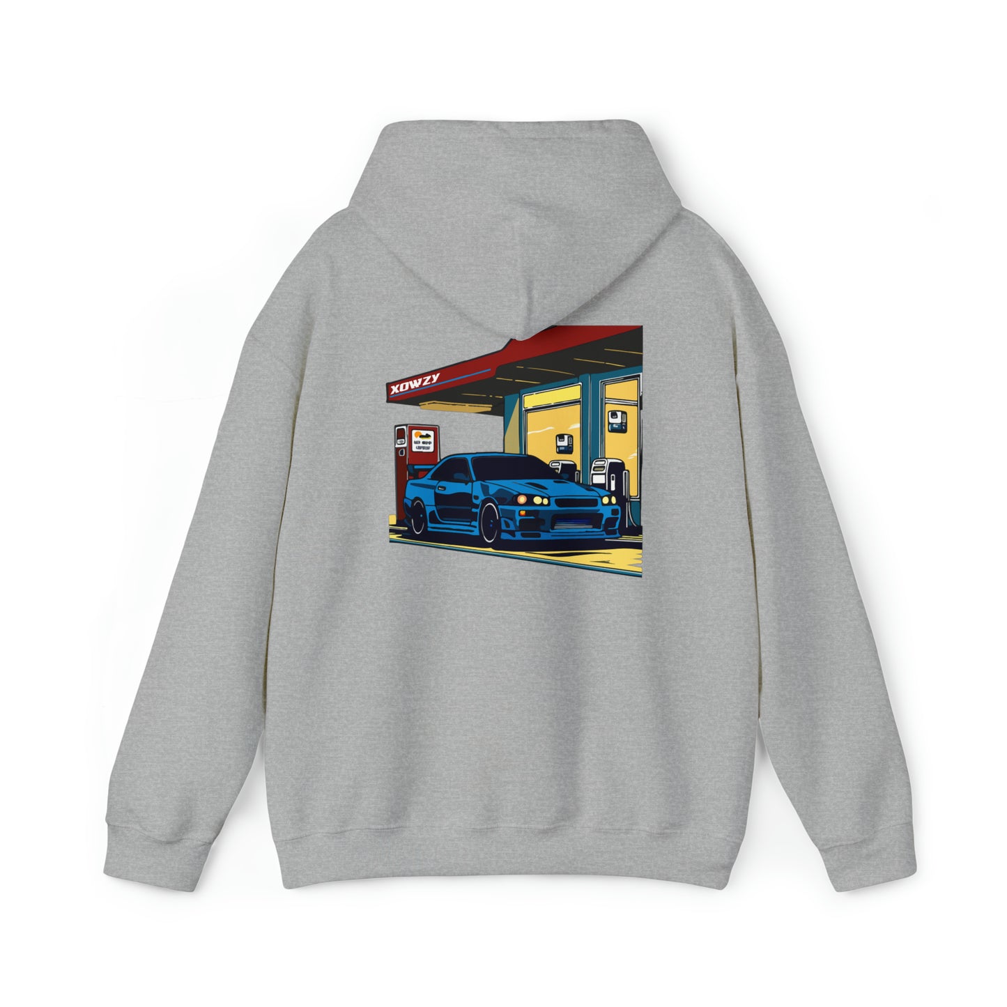 GTR R34 - Gas Station - Hooded Sweatshirt