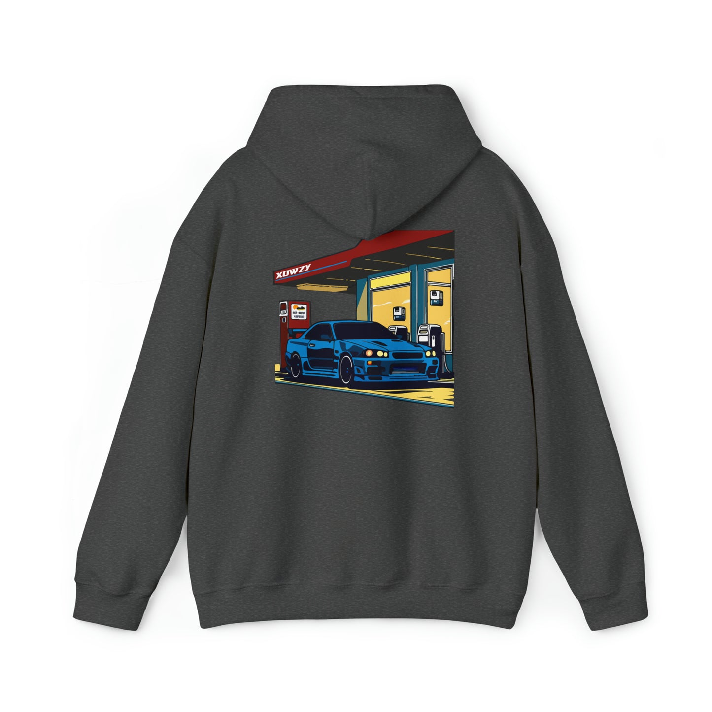 GTR R34 - Gas Station - Hooded Sweatshirt